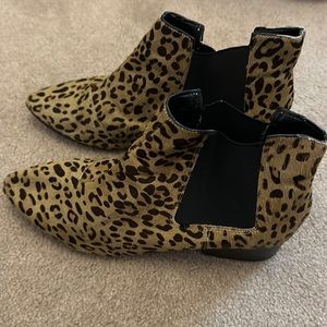 French Connection Leopard Calf Hair Booties woman’s size 9